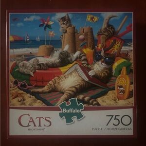 Buffalo David Bitton Cats Beach Puzzle - Multicolor